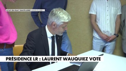 Laurent Wauquiez s'est rendu aux urnes afin d'élire le prochain président des Républicains