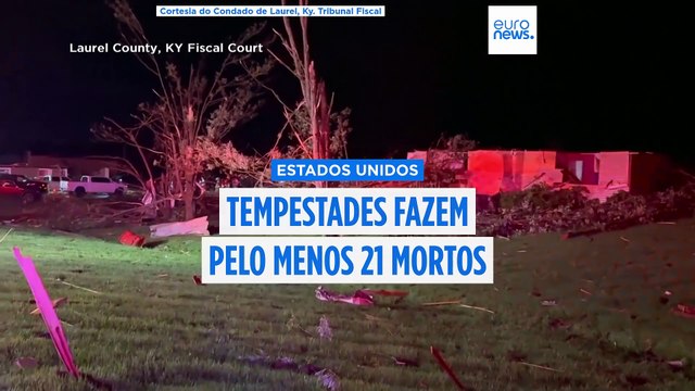 Tempestades severas matam pelo menos 21 pessoas nos EUA e o número de mortos deverá aumentar