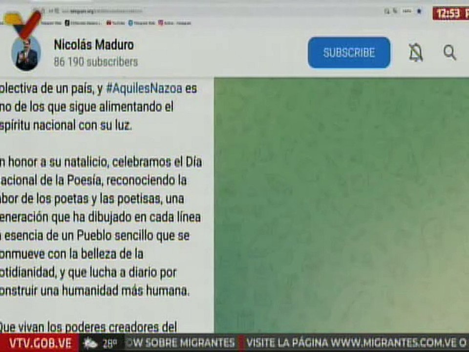Presidente Maduro: Aquiles Nazoa nos sigue alimentando el espíritu nacional con su luz