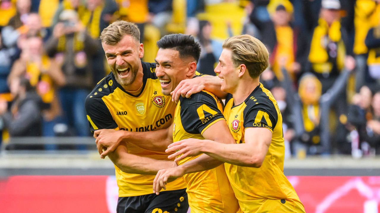 Dresden feiert seine Aufsteiger: 3:0 krönt die Party-Woche