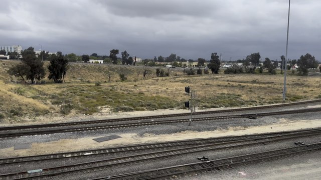 UP 5569 Leads Eastbound Intermodal Train Rolling Through West Colton Yard.