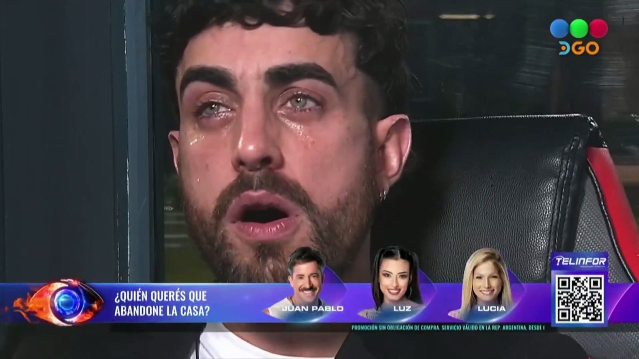 El desconsolado llanto de Ulises Apóstolo en Gran Hermano que destrozó a Chiara Mancuso afuera de la casa