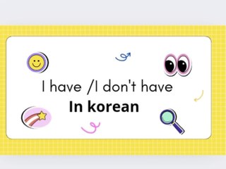 How to Say 'I Have' & 'I Don’t Have' in Korean | Essential Beginner Phrases