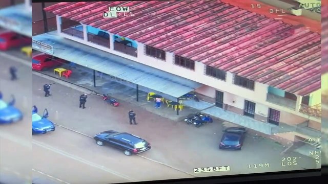 Imagens aéreas do Falcão da PM registram abordagem a moto cabrita no Cascavel Velho