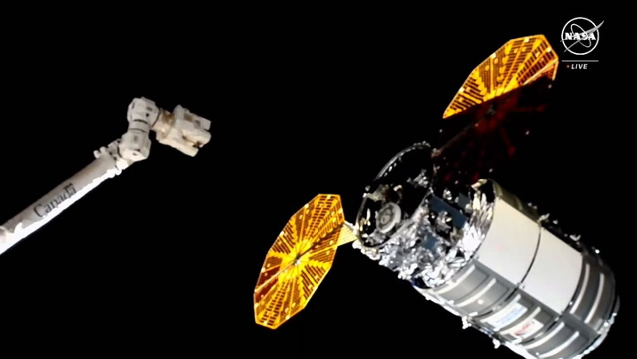 Private Cygnus Cargo Ship Captured By Space Sta...