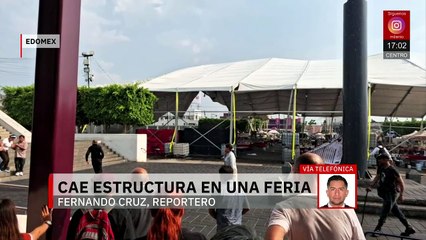 Colapsa estructura en la Feria del Libro en Nezahualcóyotl, Edomex; se reportan cinco heridos