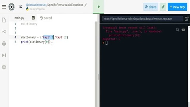 Lecture 42: Dictionary in Python Language