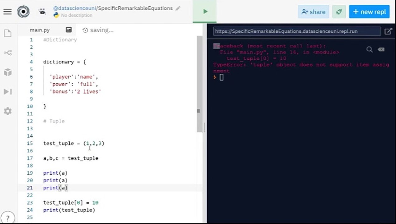 Lecture 45: Tuple Data Types in Python