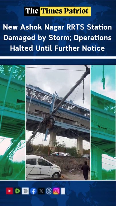 New Ashok Nagar RRTS Station Damaged by Storm; Operations Halted Until Further Notice