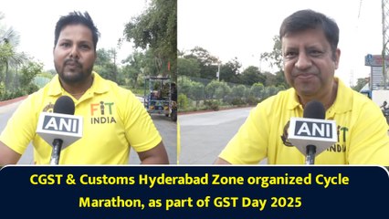 CGST & Customs Hyderabad Zone organized Cycle Marathon, as part of GST Day 2025