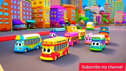 Ten Little Buses _ Nursery Rhymes For kids Songs
