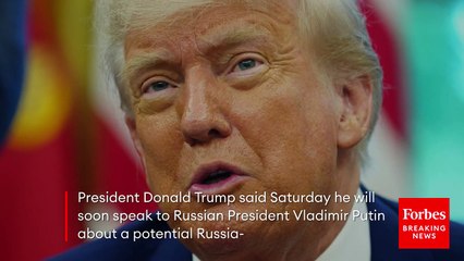 BREAKING_ Trump Says He Will Speak To Putin Monday—After Russian President Skipped Peace Talks