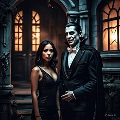 A Dracula hypnotizes a sexy women