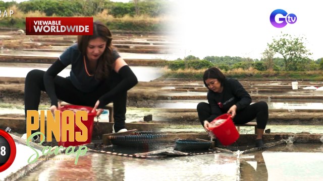 Kara David at Arra San Agustin, nagpaunahan sa paglalagay ng tubig sa salt bed! | Pinas Sarap