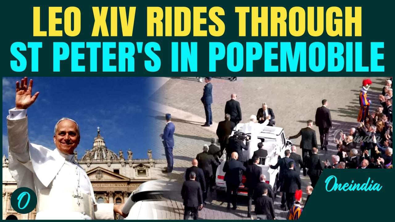 VATICAN: Pope Enters St Peter’s Square in Popemobile | Pope Leo XIV’s Inaugural Mass