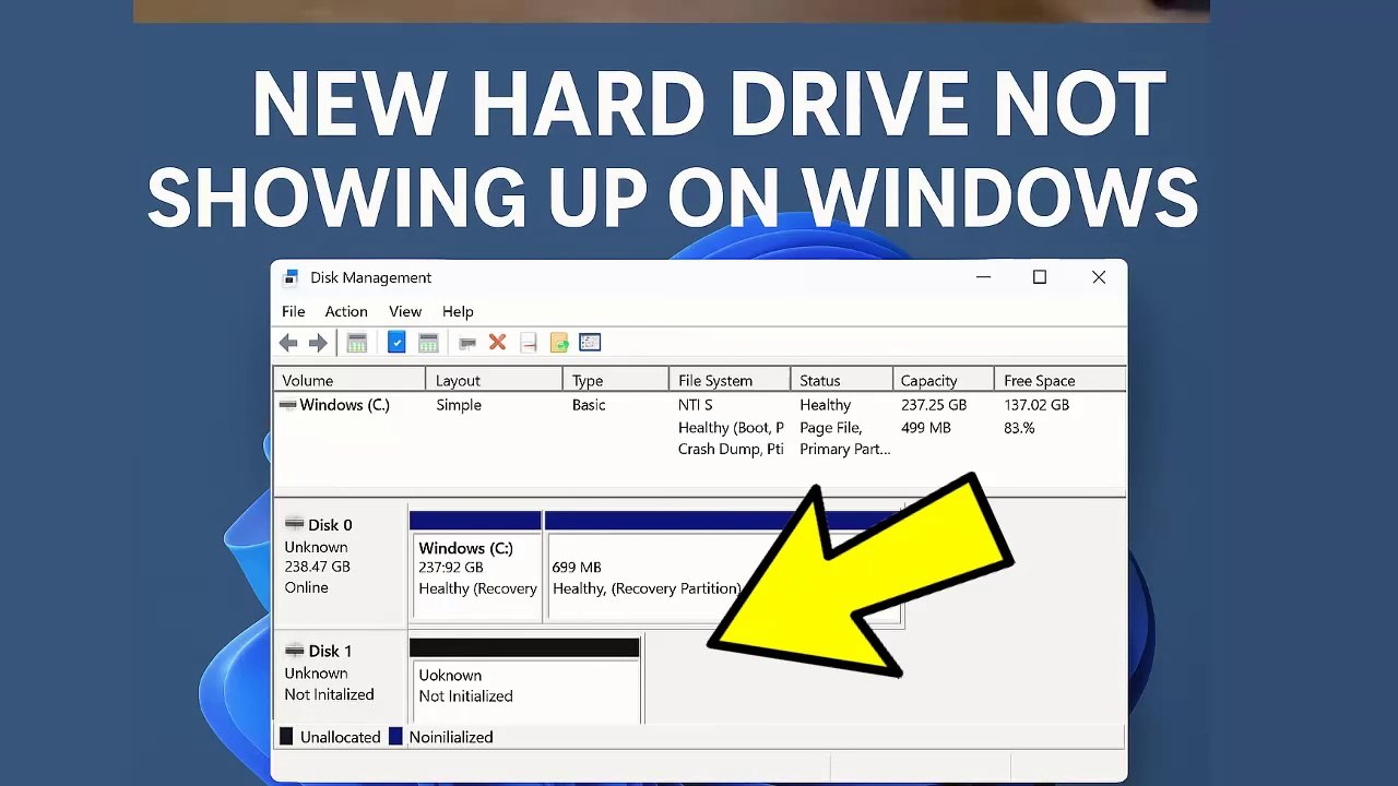 Solved - Hard drive hdd or ssd not showing up in windows 11 / 10