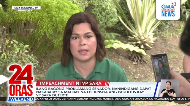 Ilang bagong-proklamang senador, nanindigang dapat nakabatay sa matibay na ebidensiya ang paglilitis kay VP Sara Duterte | 24 Oras Weekend