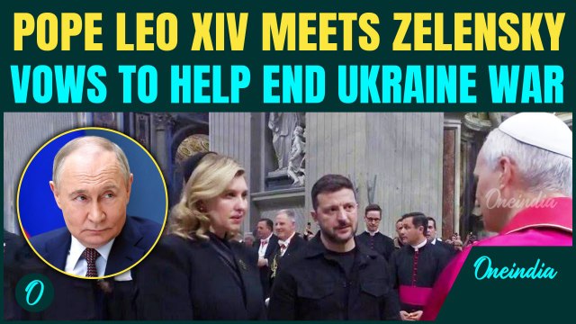 Pope Leo XIV Meets Zelensky at Inauguration Mass | 1st American Pope Vows to end Russian-Ukraine War