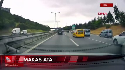 İstanbul'da makas atan otomobilin yaptığı kaza
