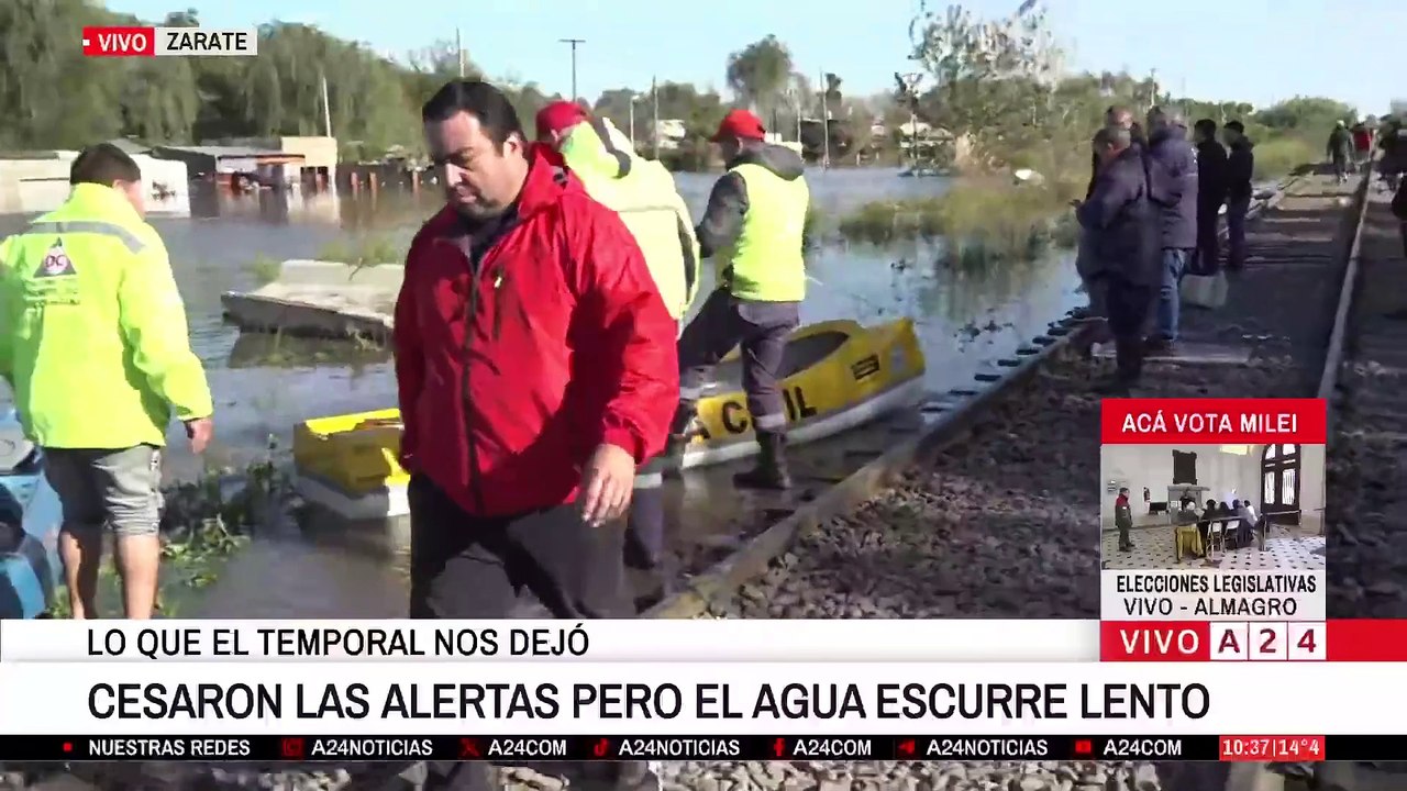 📢 TEMPORAL EN ZÁRATE Y CAMPANA: CESARON LAS ALERTAS PERO SIGUE LA INUNDACIÓN