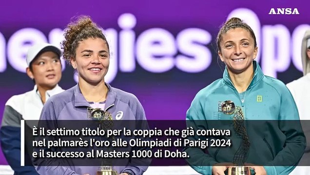 Internazionali, Paolini vince anche Il doppio con Errani