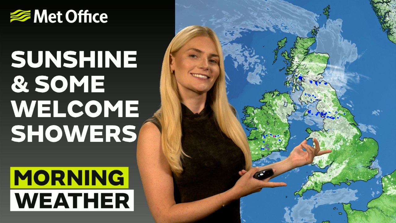 Met Office Morning Weather Forecast 19/05/25 –  Cloudy start with some showers