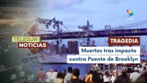 Buque Cuahtémoc de la armada mexicana impacta con Puente de Brooklyn