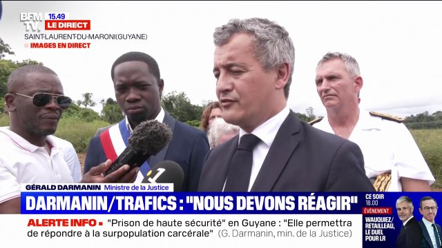 Narcotrafic: Nous devons réagir , estime Gérald Darmanin qui annonce la construction d'une prison de haute-sécurité en Guyane