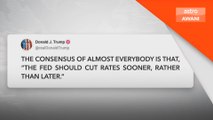 Trump minta Fed potong kadar faedah segera, bukan kemudian