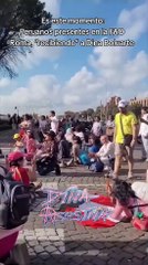 Protestan contra Dina Boluarte en Roma