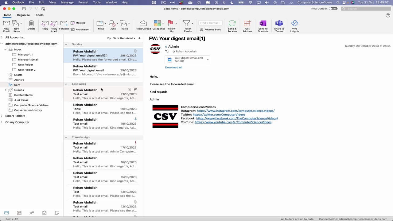How to LOCATE Your Sent Emails on Microsoft Outlook Using a Mac Computer - Basic Tutorial | New