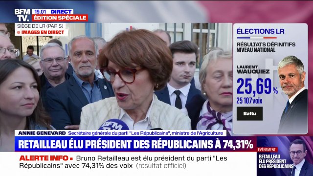 Présidentielle: pour Annie Genevard, il ne faut pas anticiper le choix du candidat pour 2027 malgré la victoire de Bruno Retailleau à la présidence des Républicains