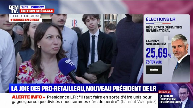 On est très contents d'avoir un score aussi important : à Paris, les adhérents des Républicains heureux après la victoire de Bruno Retailleau à la présidence du parti