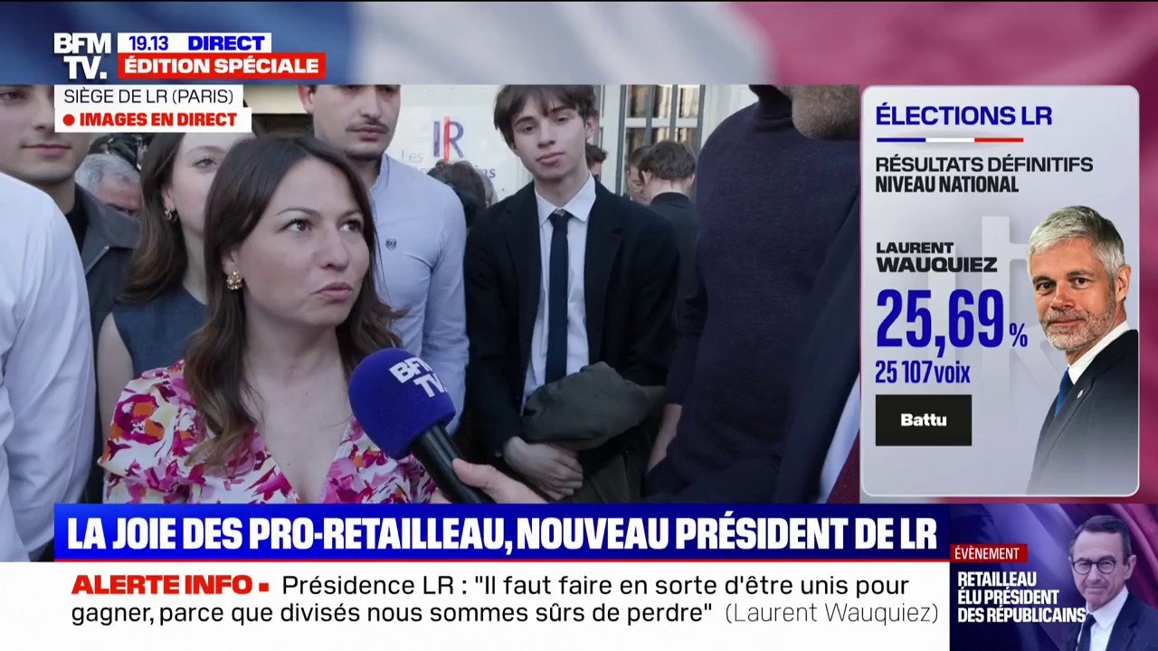 "On est très contents d'avoir un score aussi important": à Paris, les adhérents des Républicains heureux après la victoire de Bruno Retailleau à la présidence du parti