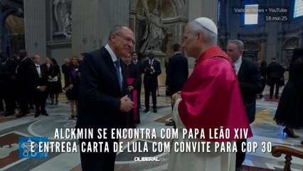Alckmin se encontra com papa Leão XIV e entrega carta de Lula com convite para COP 30