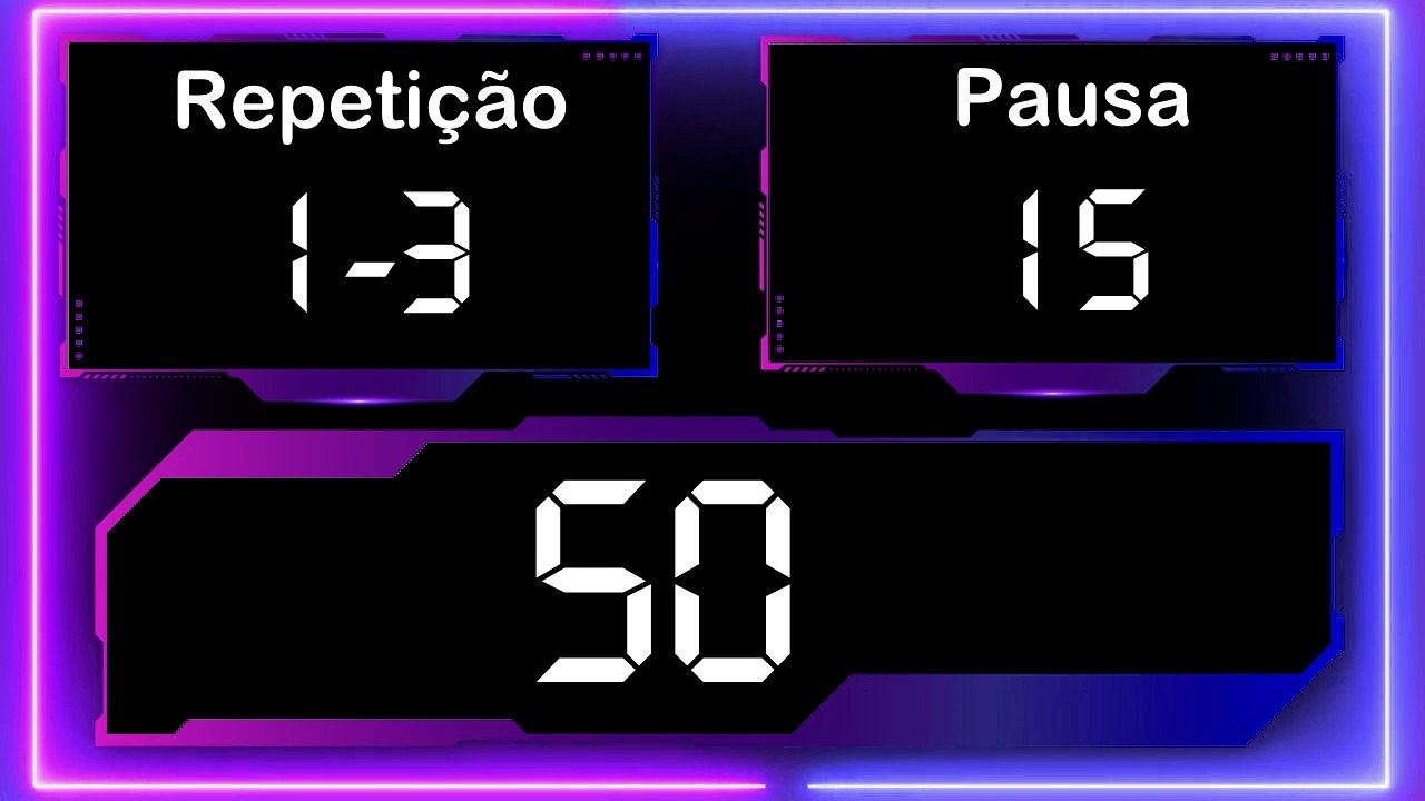 Workout Timer 50/15  seconds - Relógio Regressivo Treino