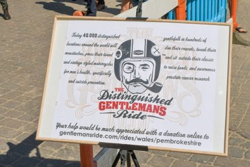Sunny Sunday for Distinguished Gentleman's Ride from Tenby harbour