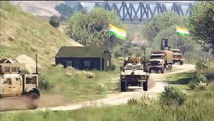 Pakistan India War | Pakistani J-10C Jets Attack on Indian Army Supply Convoy - GTA 5