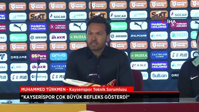 Muhammed Türkmen: Kayserispor çok büyük refleks gösterdi