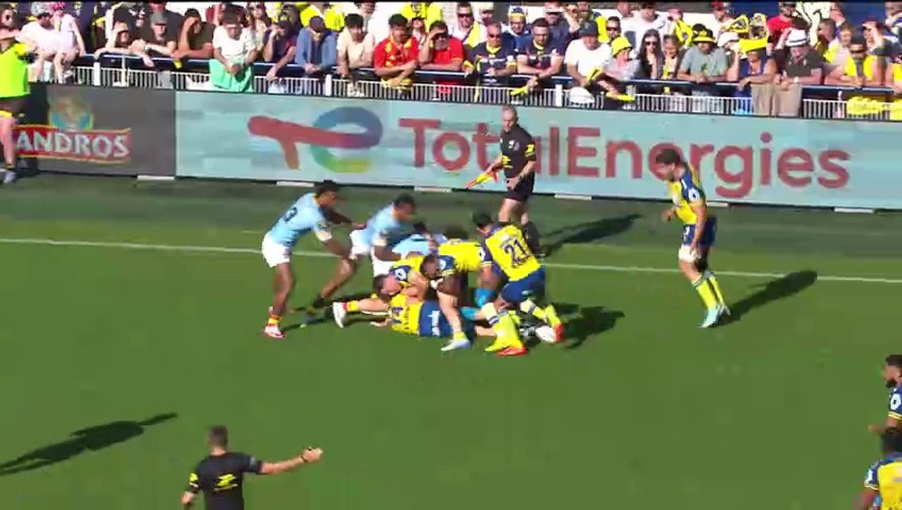 TOP 14 - Essai de Irae SIMONE 2 (ASM) - ASM Clermont - USA Perpignan