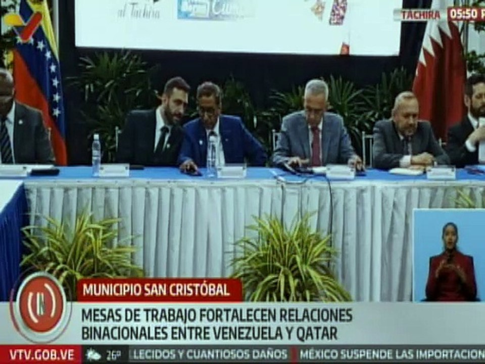 Táchira | Venezuela y Qatar fortalecen en mesas de trabajo sus relaciones binacionales