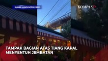 Detik-Detik Kapal Angkatan Laut Meksiko Tabrak Jembatan Brooklyn di New York