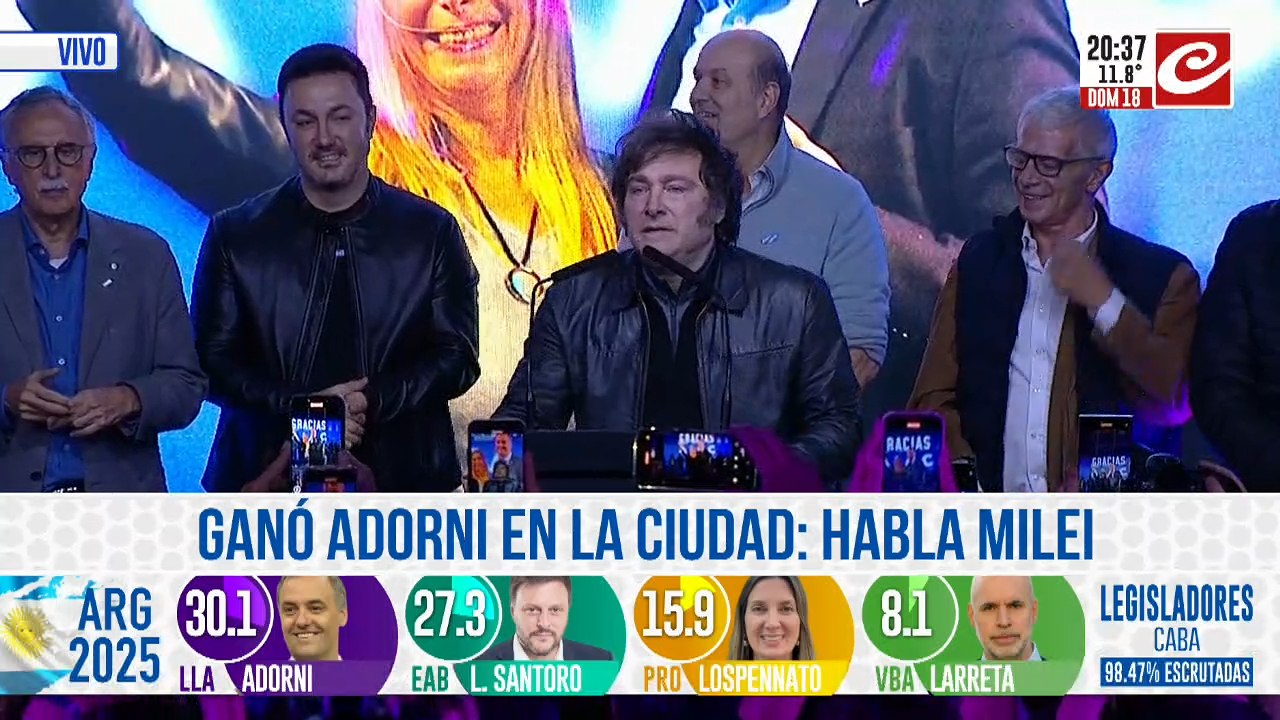 Javier Milei: "Ahora hay que pintar de violeta todo el país"