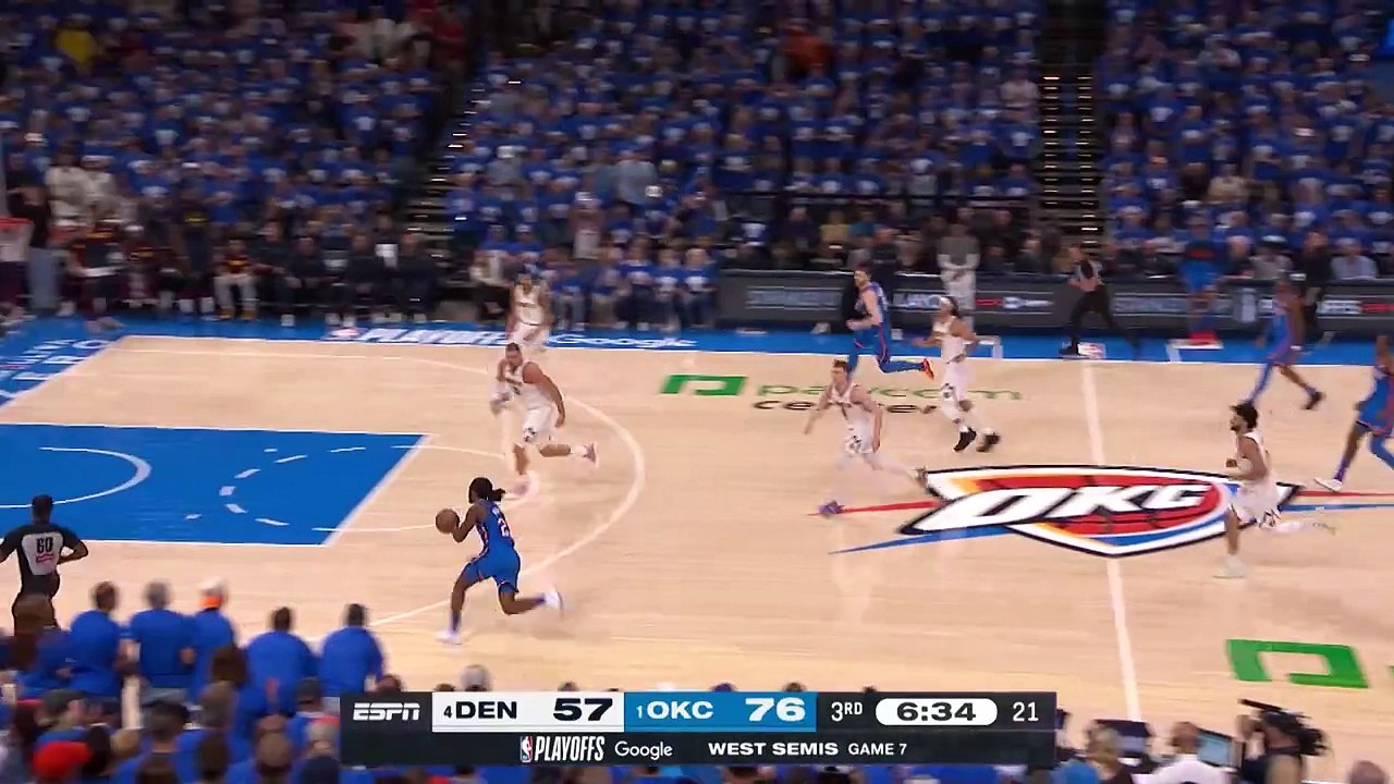 Wallace with a thunderous dunk over Jokic