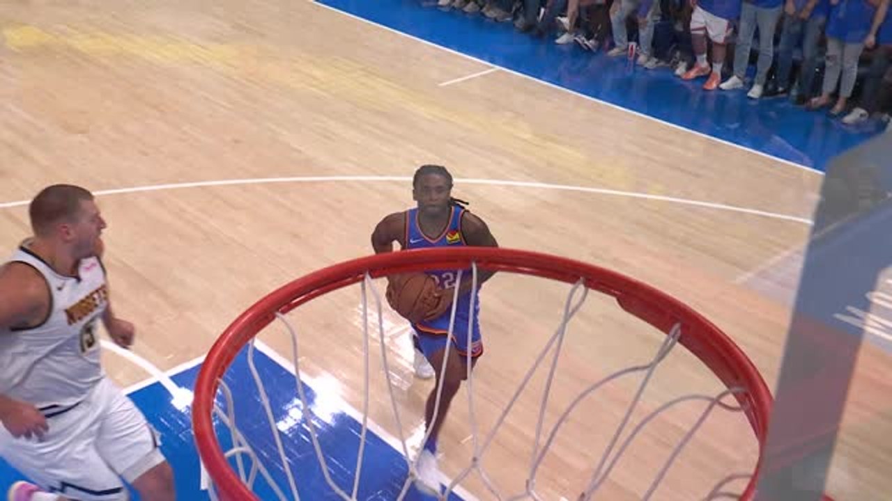 Wallace with a thunderous dunk over Jokic