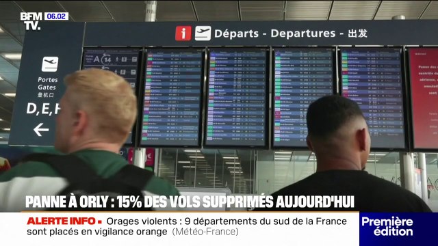 Orly: 15% des vols supprimés ce lundi après la panne du contrôle aérien