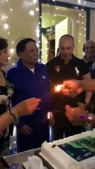 عادل إمام يحتفل بعيد ميلاده قبل سنوات