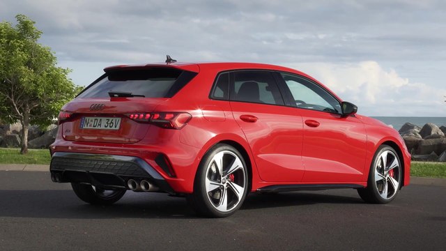 2025 Audi S3 Sportback Exterior Design in Progressive Red