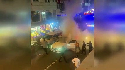 Galatasaraylıların şampiyonluk kutlamasında korku dolu anlar