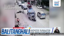 Rider, sugatan matapos sumalpok sa isang jeep nang mag-overtake | Balitanghali